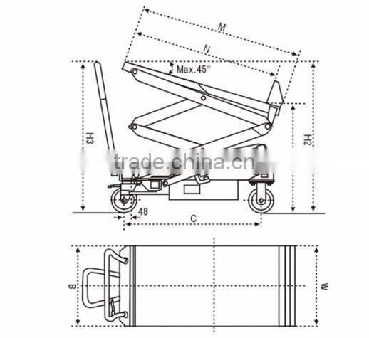 tilt hydraulic scissor Lift Table