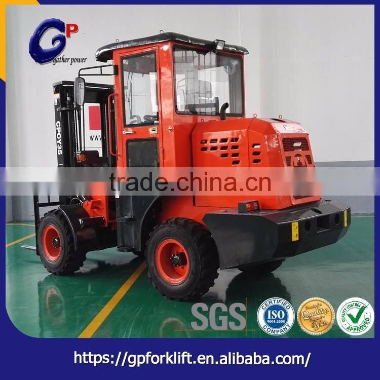 China flexible hydraulic steering system easy operate rough terrain forklift for sale