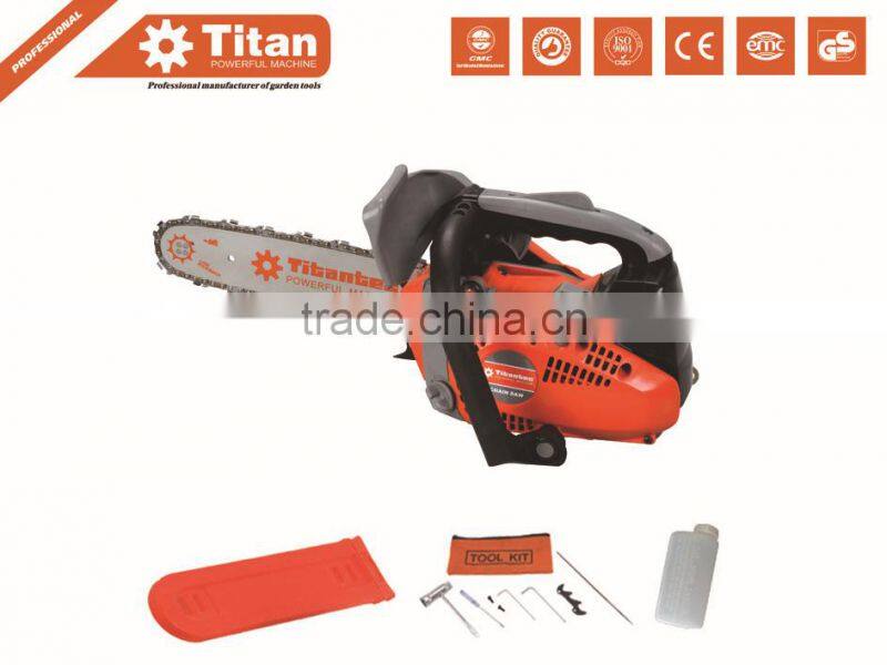 mini gasoline chain saw 25cc, 10" or 12" bar and chain, CE,MD,GS certificate