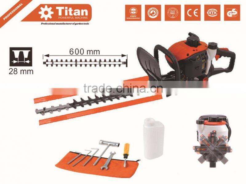 Sami-professional hedge Trimmer, blade sharpen, petrol hedge trimmer, with 24" / 60cm Blades, CE.MD, GS,EUII certificate