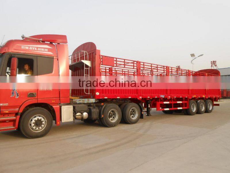 Best sell 2/3 axles Fence Type Cattle Animal Transport Semi Livestock Trailer,Trucks On Sale