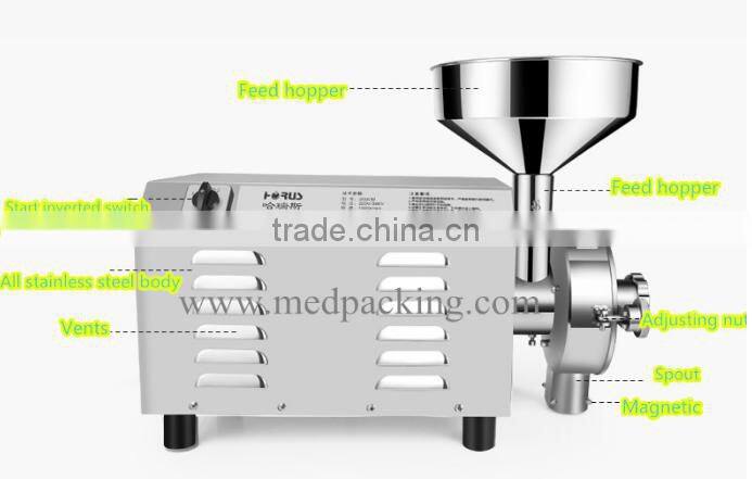 Superfine Stainless Steel Herb Particle Grinding Mill For Cereals or Commercial