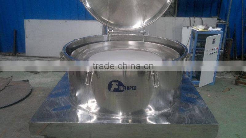 Plastic coated centrifugal separator used for acid suspension filtration