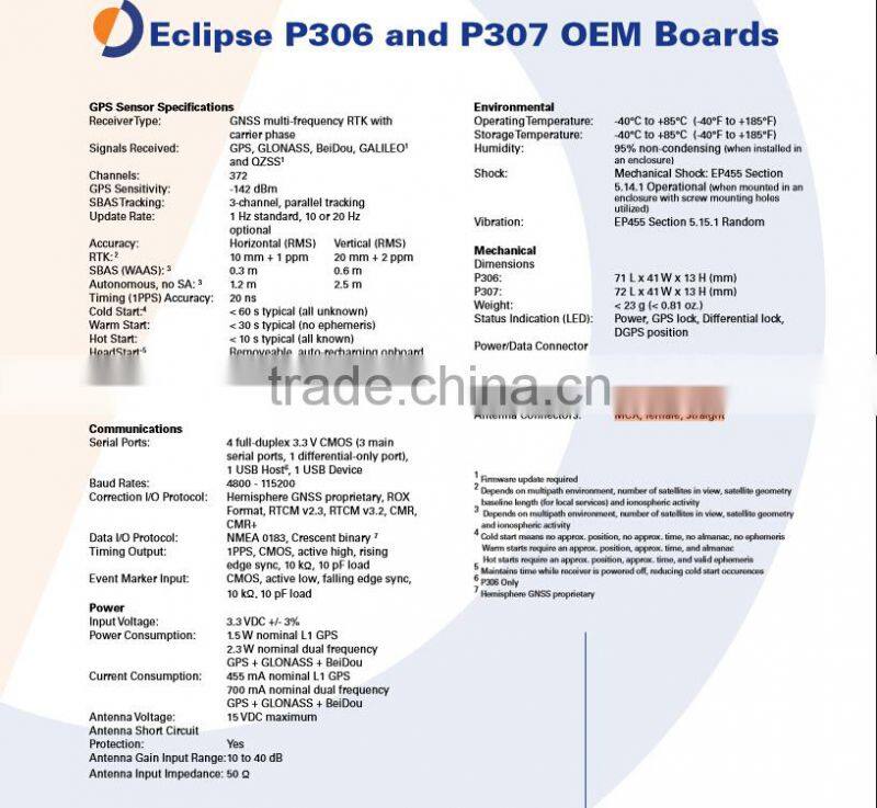SunNav Receiver with Hemisphere P307 gps motherboard inside