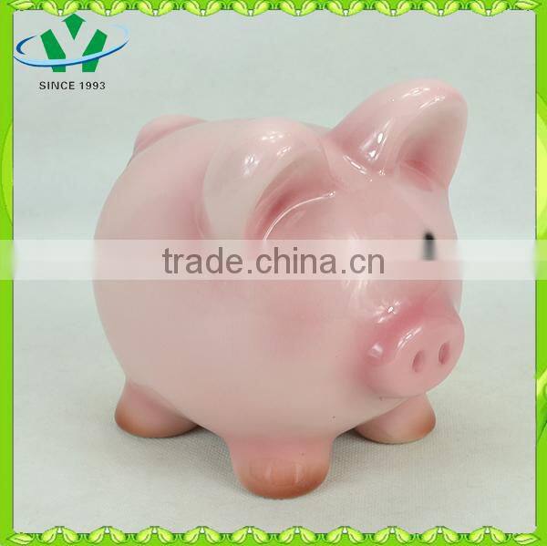 Cute ceramic pink pig piggy bank