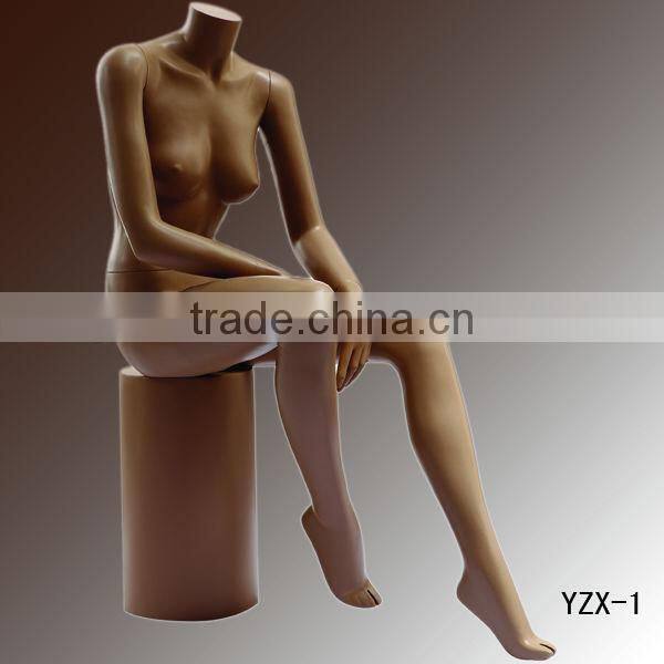 Fashion fiberglass headless lying down sexy woman mannequin