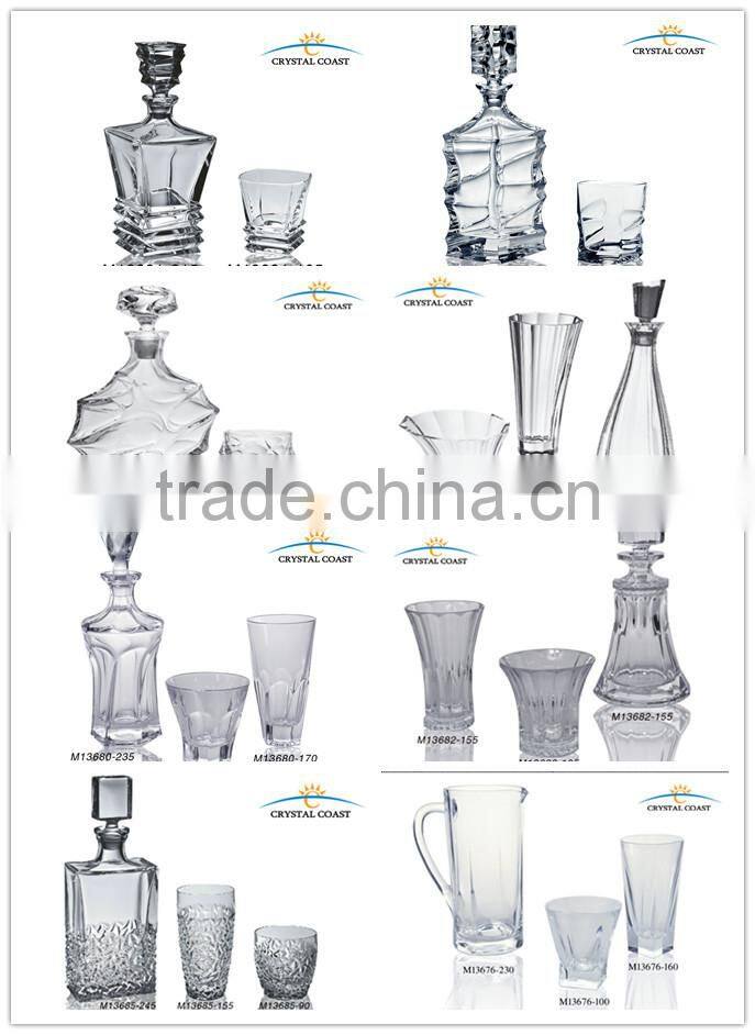 500ml antique twist napoleon brandy czech republic crystal auto machine wine glass decanter with stopper