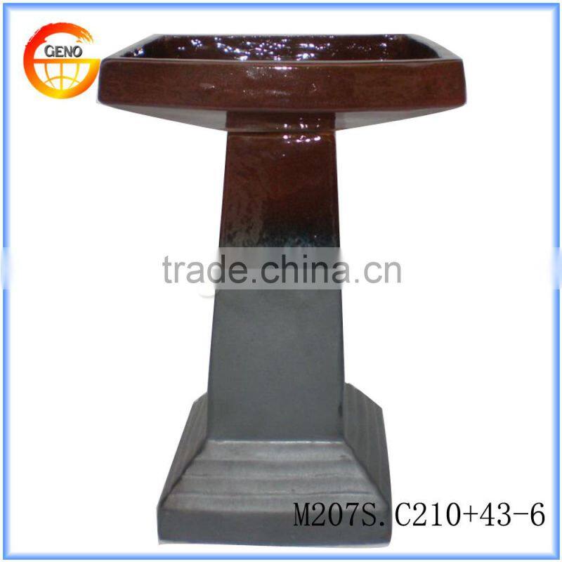 cheap outdoor fiberclay bird bath