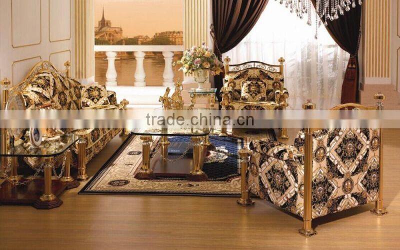 Luxury Italy Baroque Collection Brass 18/24K Gilded Armchair/Louis XV Royal Golden White Leather Decorative Side Chair, MOQ 1 PC