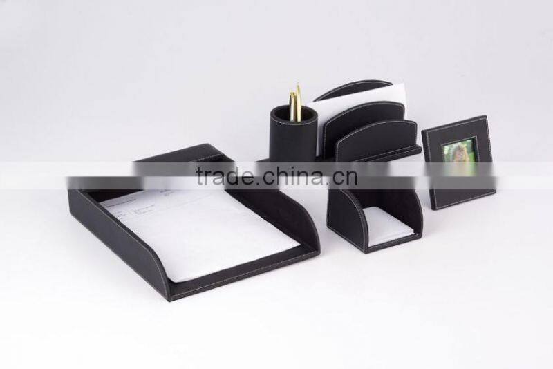 Desk Organizer Executive Office Set PU Leather Stationery Holder