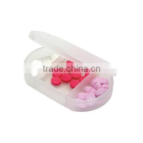 portable travel plastic medicine pillbox pill organizer with 3 compartments