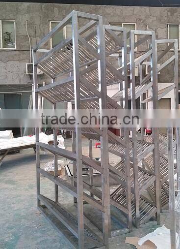 KTV Bar Stainless Steel Wine Display Shelf Rack Metal Wine Rack