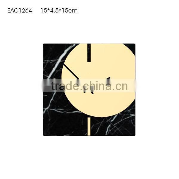 customized design white marble stone wall clock and board sets for decoration