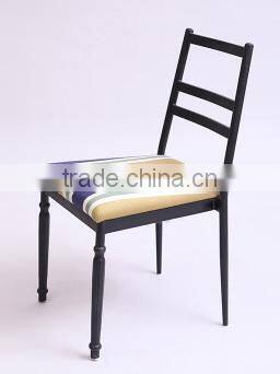 wholesale Quality antique metal square back dining chair QL-T855