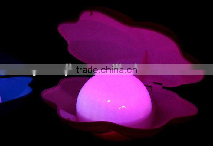 Supply creative fashion Colorful pearl shell USB charging Night light