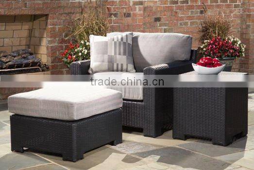 PE rattan poolside lounge outdoor garden furniture leaf lounge