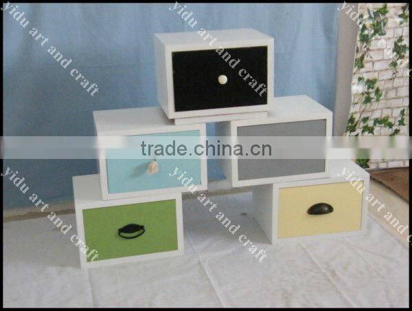 unique design home decorative furniture colorful wooden DIY storage cabinet, easy to move