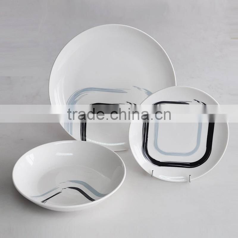 18pcs porcelain dinner set with decal,set of 18pcs porcelain dinnerware set,3pcs porcelain dinnerware set
