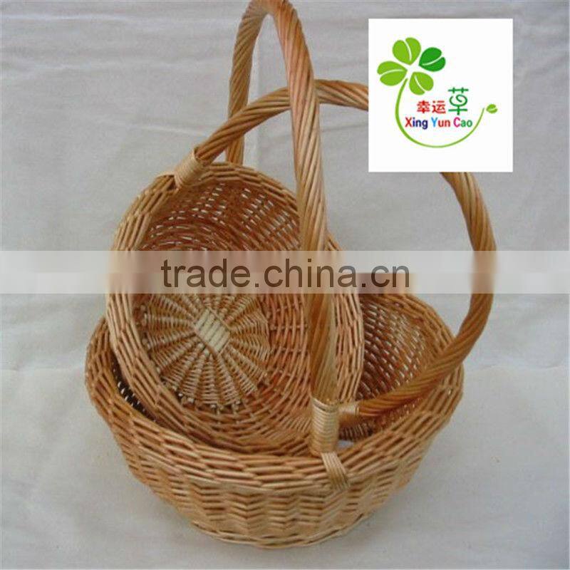 2013 lated new desigin willow wicker gift basket with handle