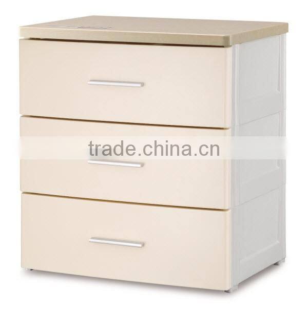 3 Drawer Plastic Storage Cabinet For Closet/Office