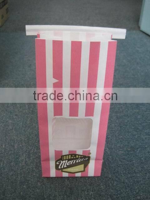 Stand up kraft paper coffee bean bag/PE laminated