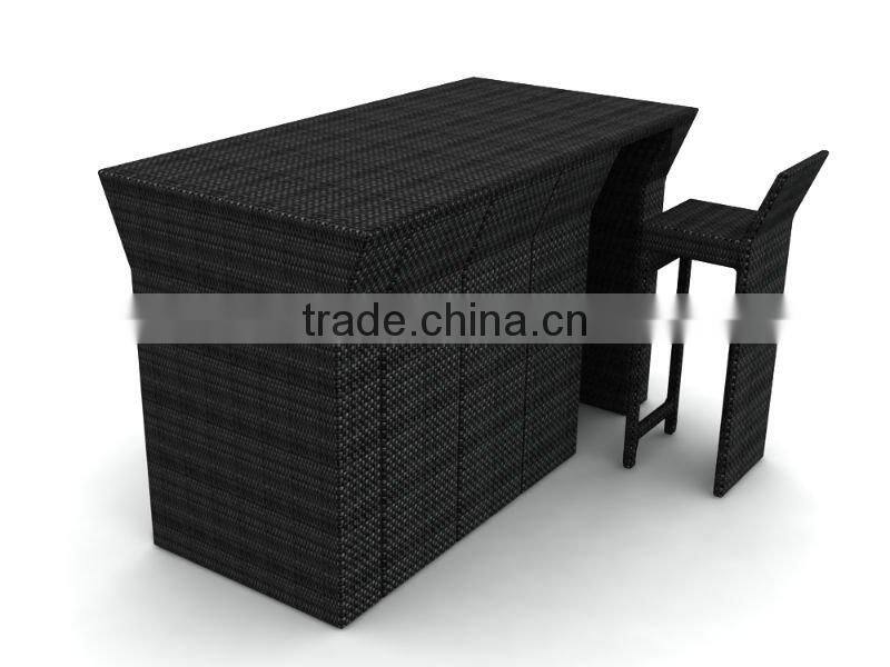 rattan bar table and chairs / leisure wicker furniture