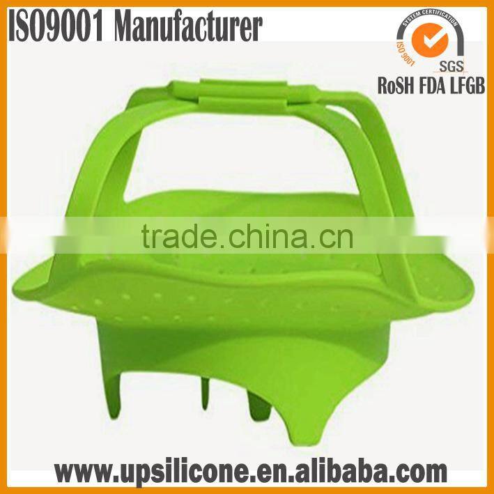 high quality silicone drain basket silicone steamer basket