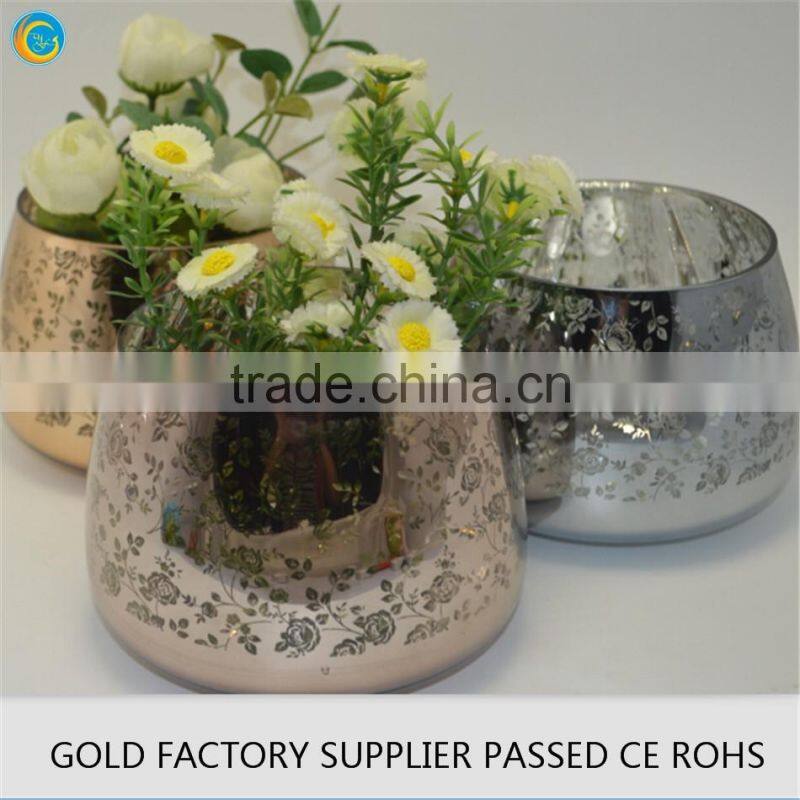 Sprayed and mercury cheap glass candlestick holders