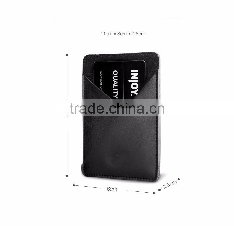Crosshatch Black Front Pocket card holder Slim Wallet RFID Blocking