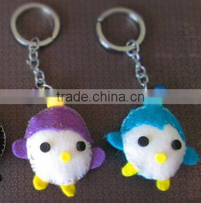 New products fashion wholesale alibaba cute Xmas key ring promotional gift craft jingle felt bell keychain made in China