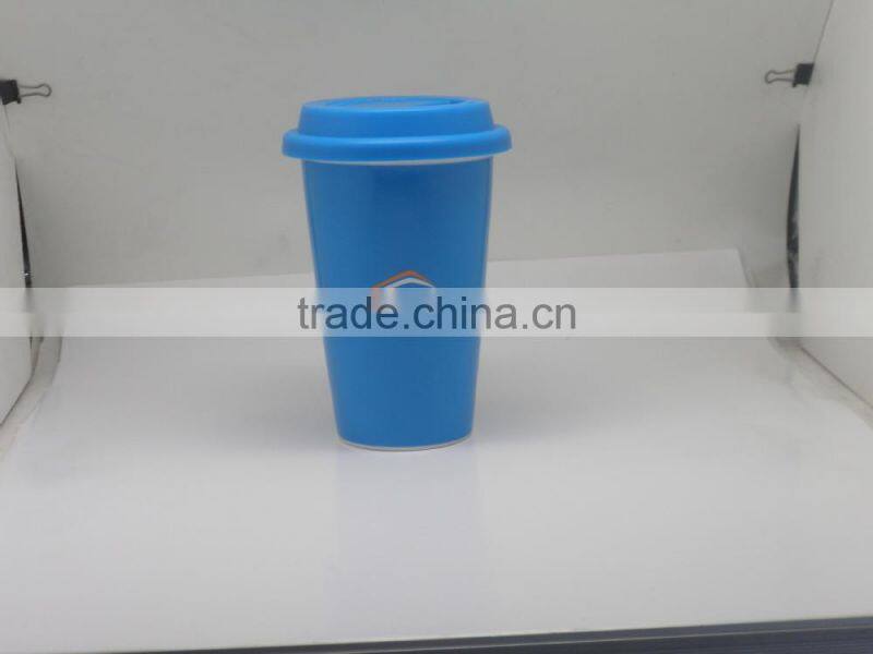 350ml Ceramic Mug with Silicone Cap Customized