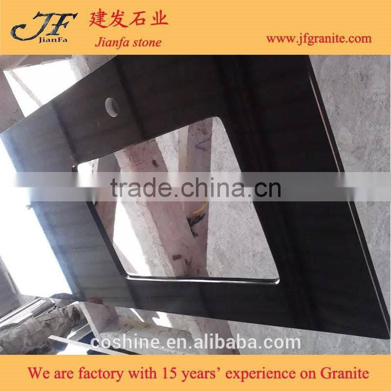 chinese granite g684 black basalt stone granite countertop slabs