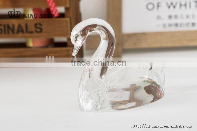 acrylic supplier fancy transparent goose table decorations for shopping mall
