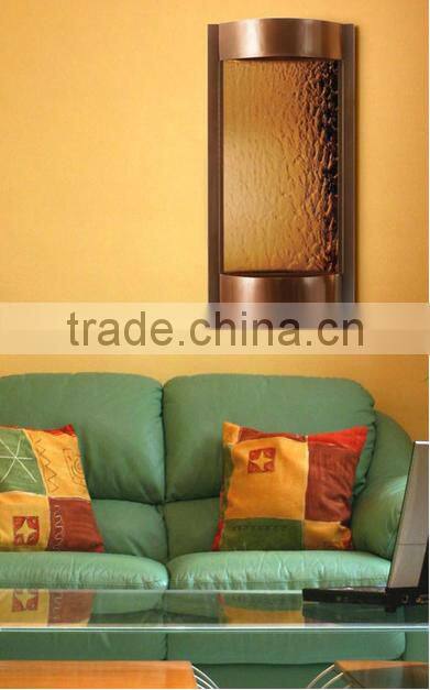 Discount decorative indoor waterfall fountains with lights wall mounted water features