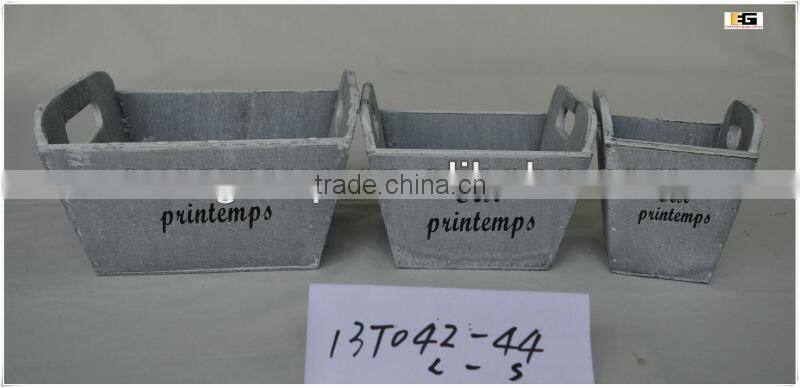 GARDEN WOODEN PLANTER BASKETS