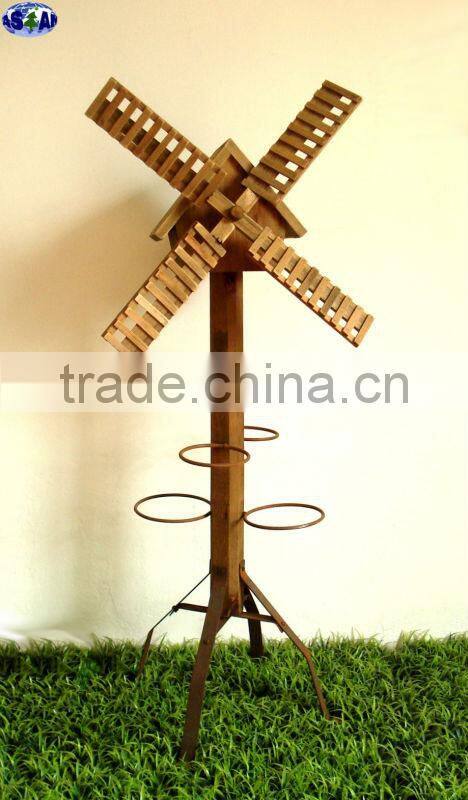 Mini wooden cart for flowers and plants