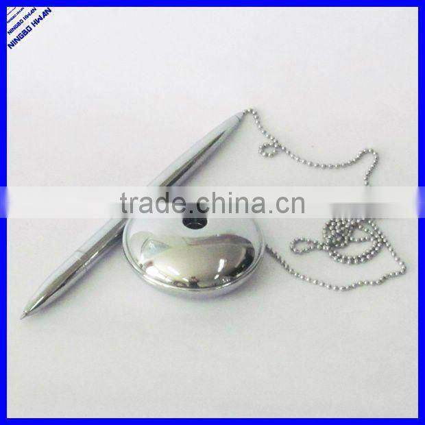 2014 new design metal desktop pen with chain