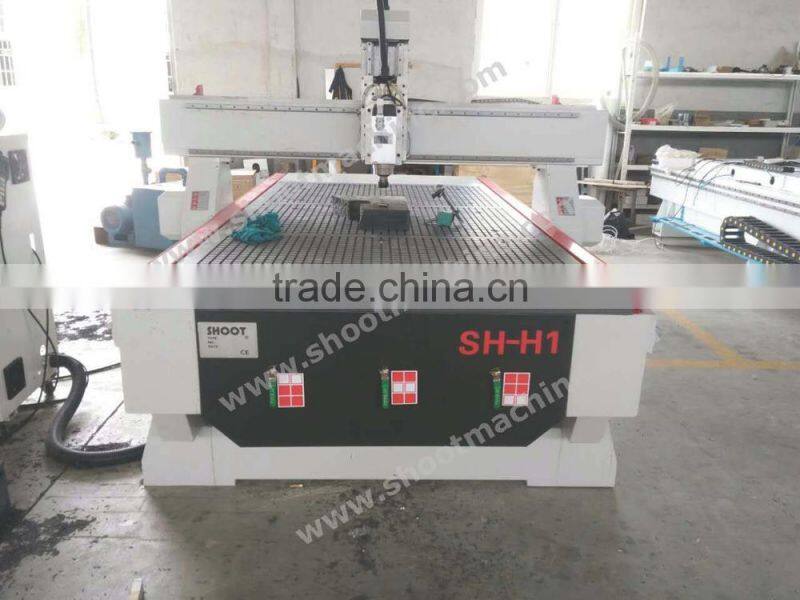 Wood CNC Cutting Machine SH-H1 with X Y Working area 1300x2500mm and Z Working area 200mm
