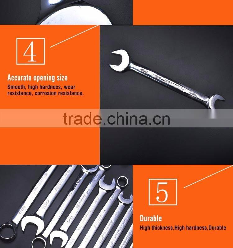 10 pcs double open wrench Chrome Vanadium handle tools spanner set