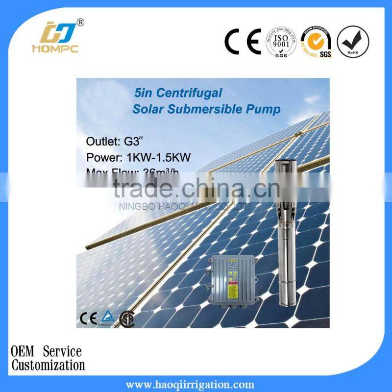DC72V 1000W 5 inch Centrifugal Solar power Submersible Pump solar water pump
