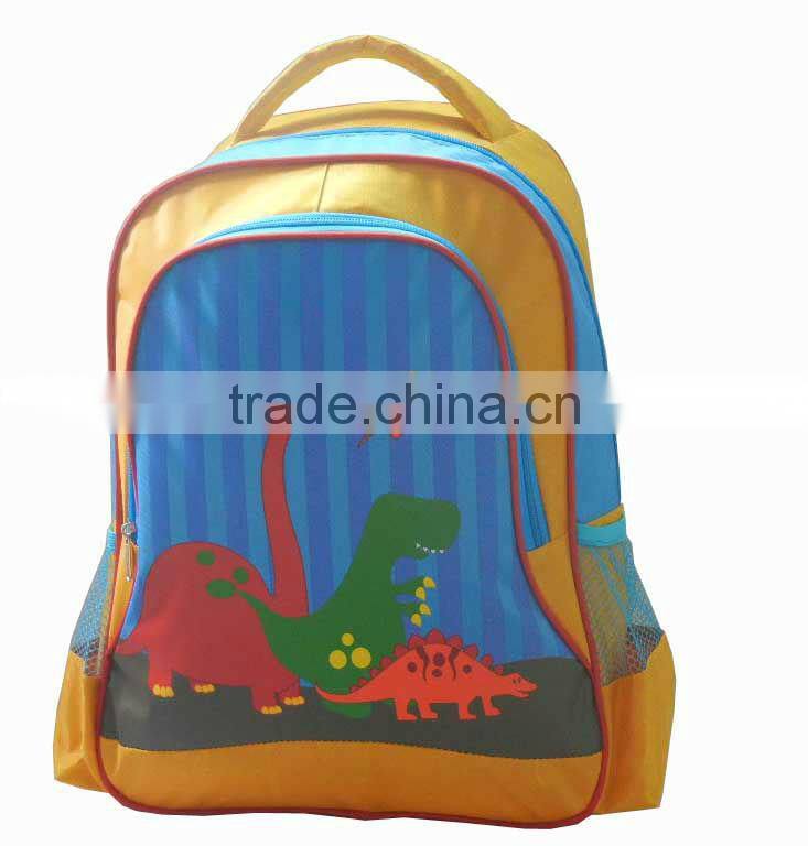2014 hot sale cute printing lunch backpack for kids with polyester