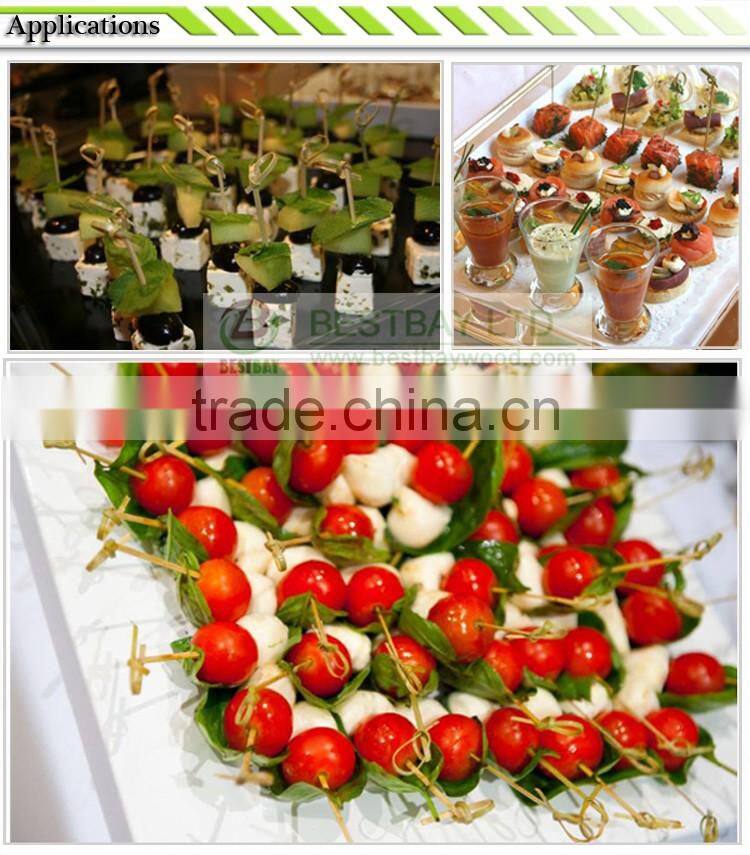 Factory discount price wholesale bamboo knot skewers,bamboo skewers