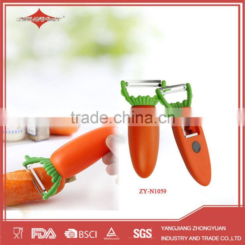 Fancy Y shape ceramic vegetable peeler with plastic handle