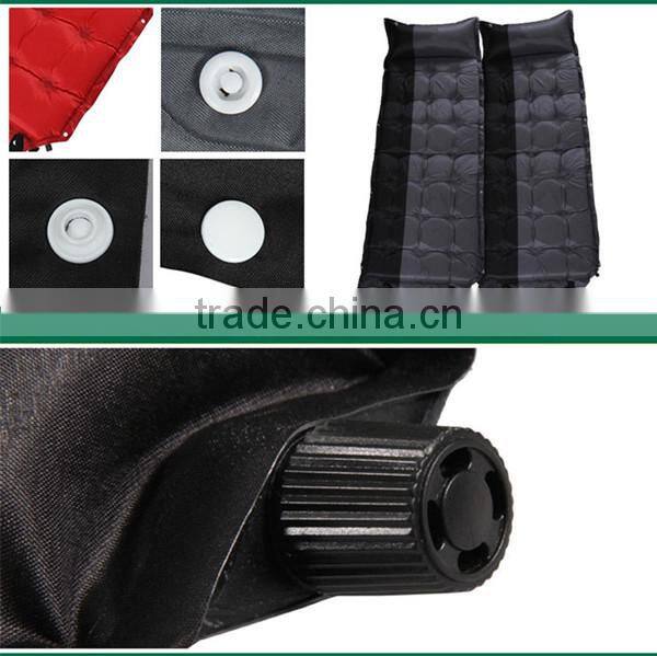 1 person polyster high density memory self inflatable camping mattress