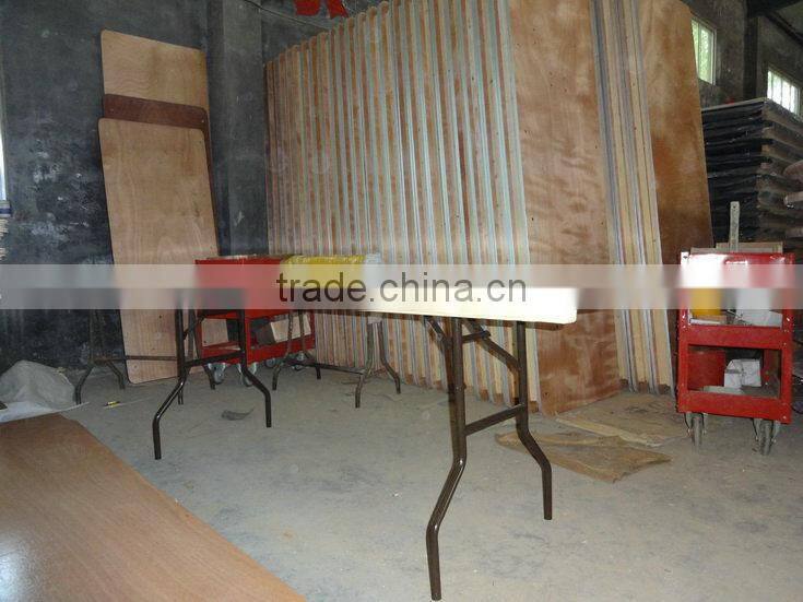 30*96" PVC table edge plywood wooden foldable table