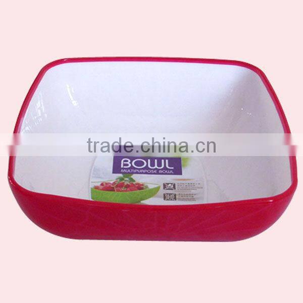 Small size square Dark Fringe Fruit Dish Salad Bowl