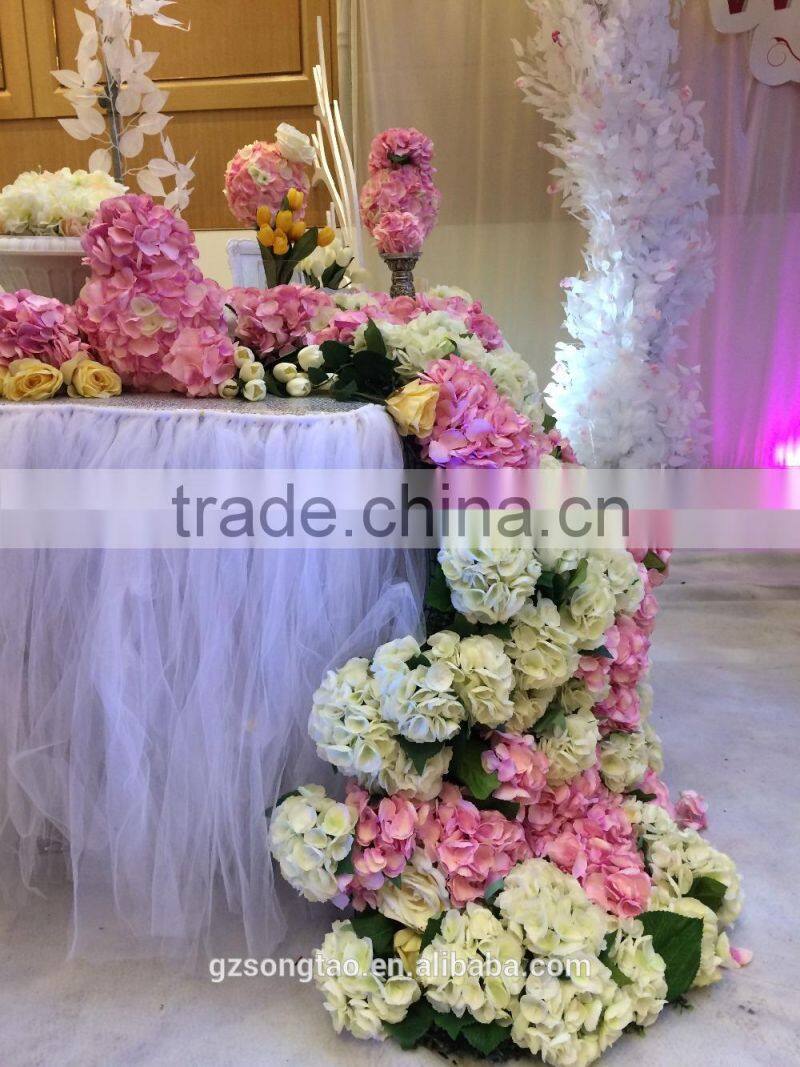 Songtao design Various Artificial Distributor Flower Pink & whiten Sakura Wedding Stage Decoration