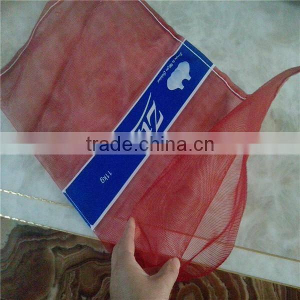 colorful PE mesh bag for vegetable packing