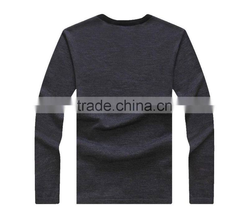 Men's jacqurd sweater pullover 100%wool