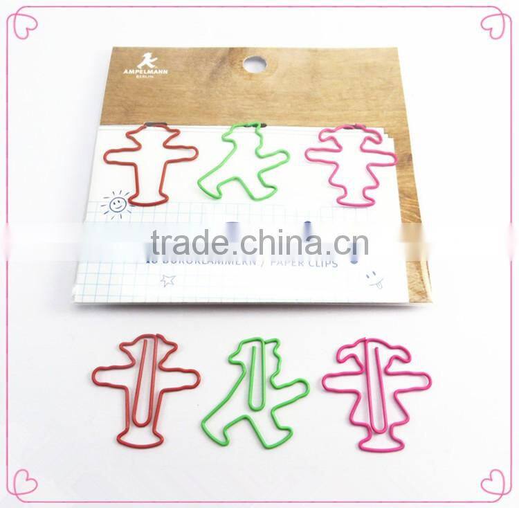Creative good looking OEM logo design metal wire paper clips